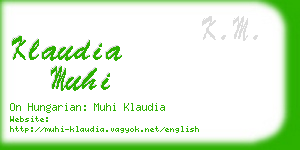 klaudia muhi business card